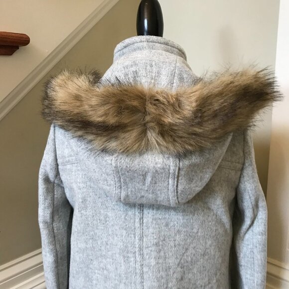 NWOT JCrew Chateau Parka Jacket Coat Womens 6 Gray Hooded Stadium Cloth BM948 - Picture 12 of 13